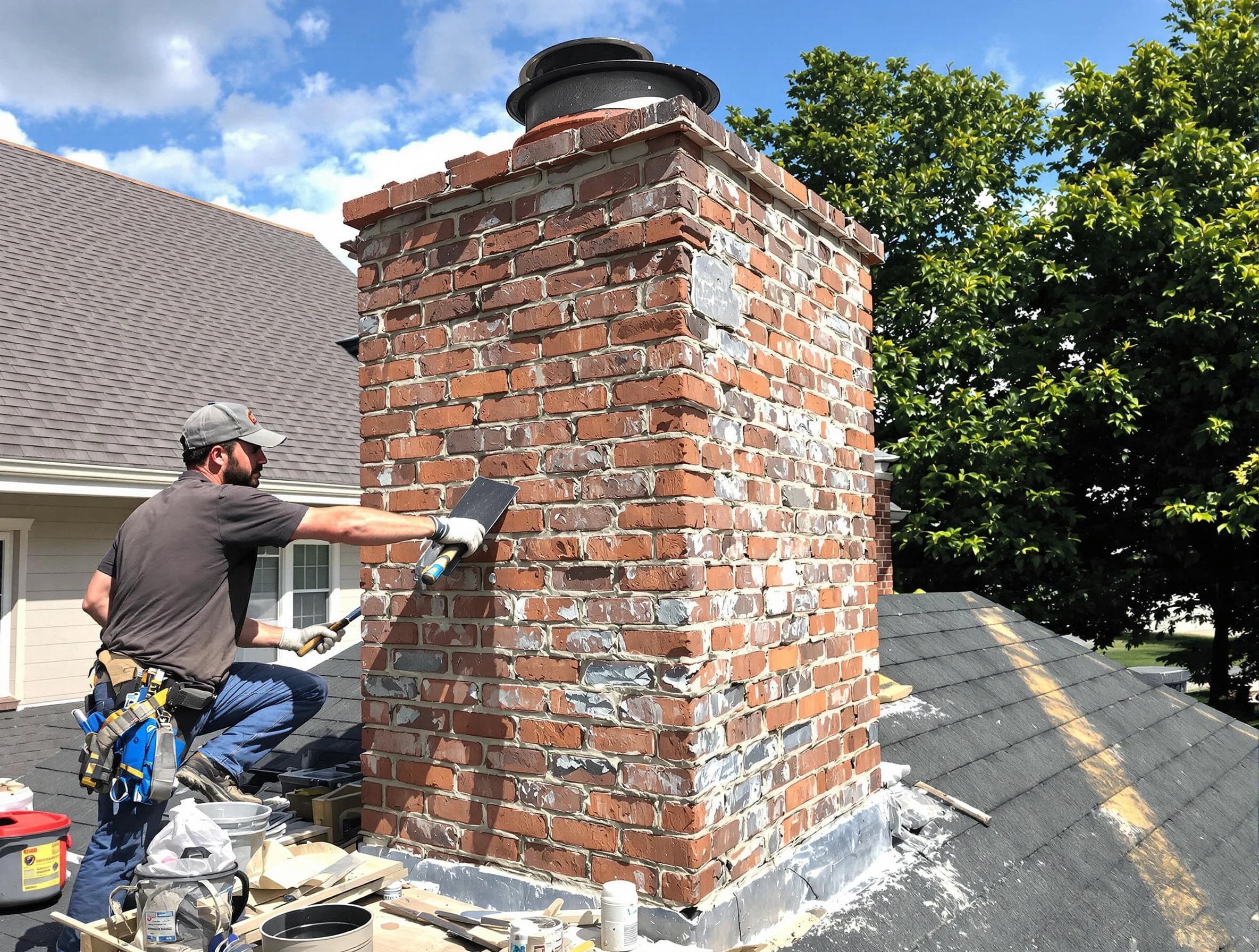 Completed chimney rebuild by Franklin Chimney Sweep in Franklin, TN