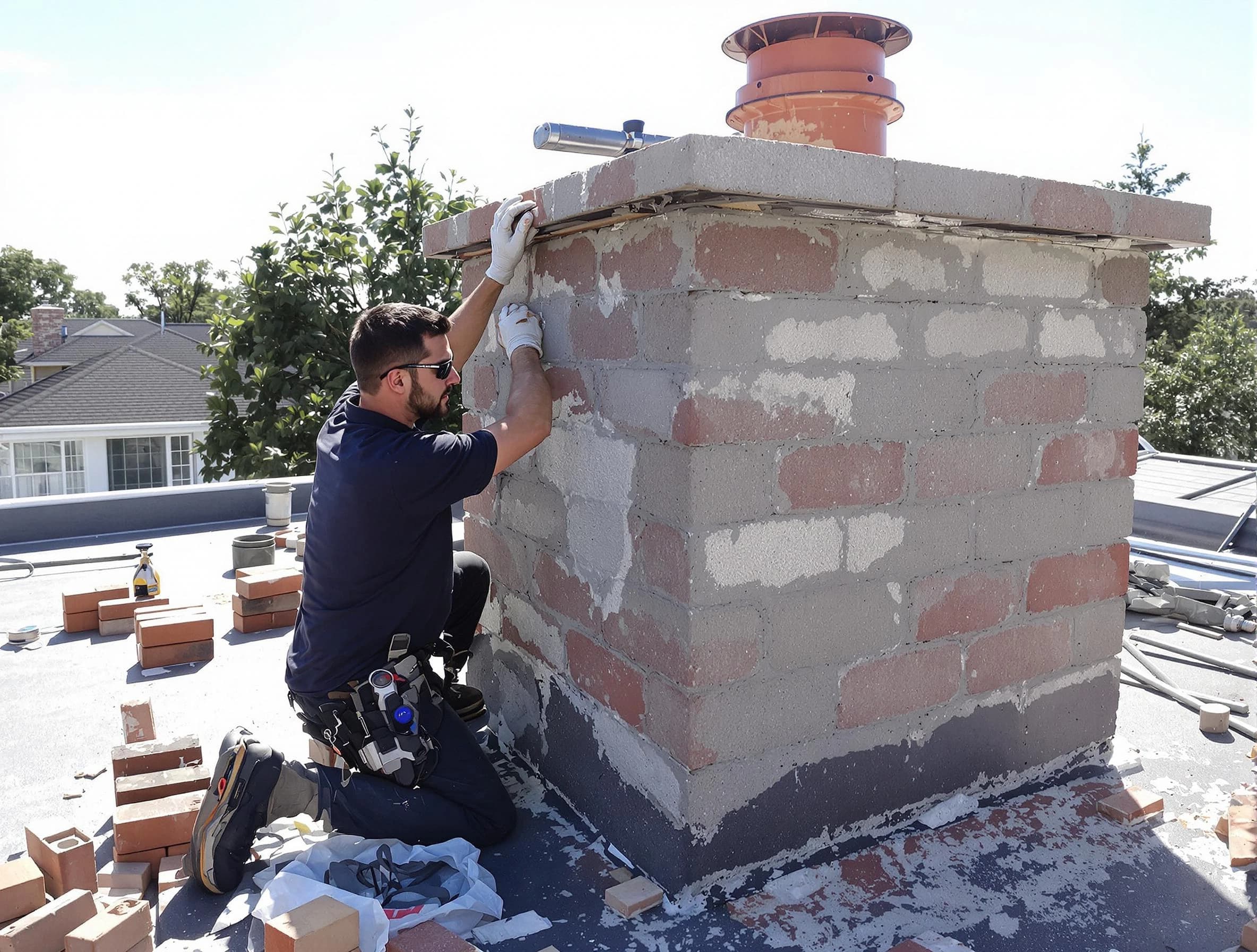Advanced chimney repair process by Franklin Chimney Sweep in Franklin, TN