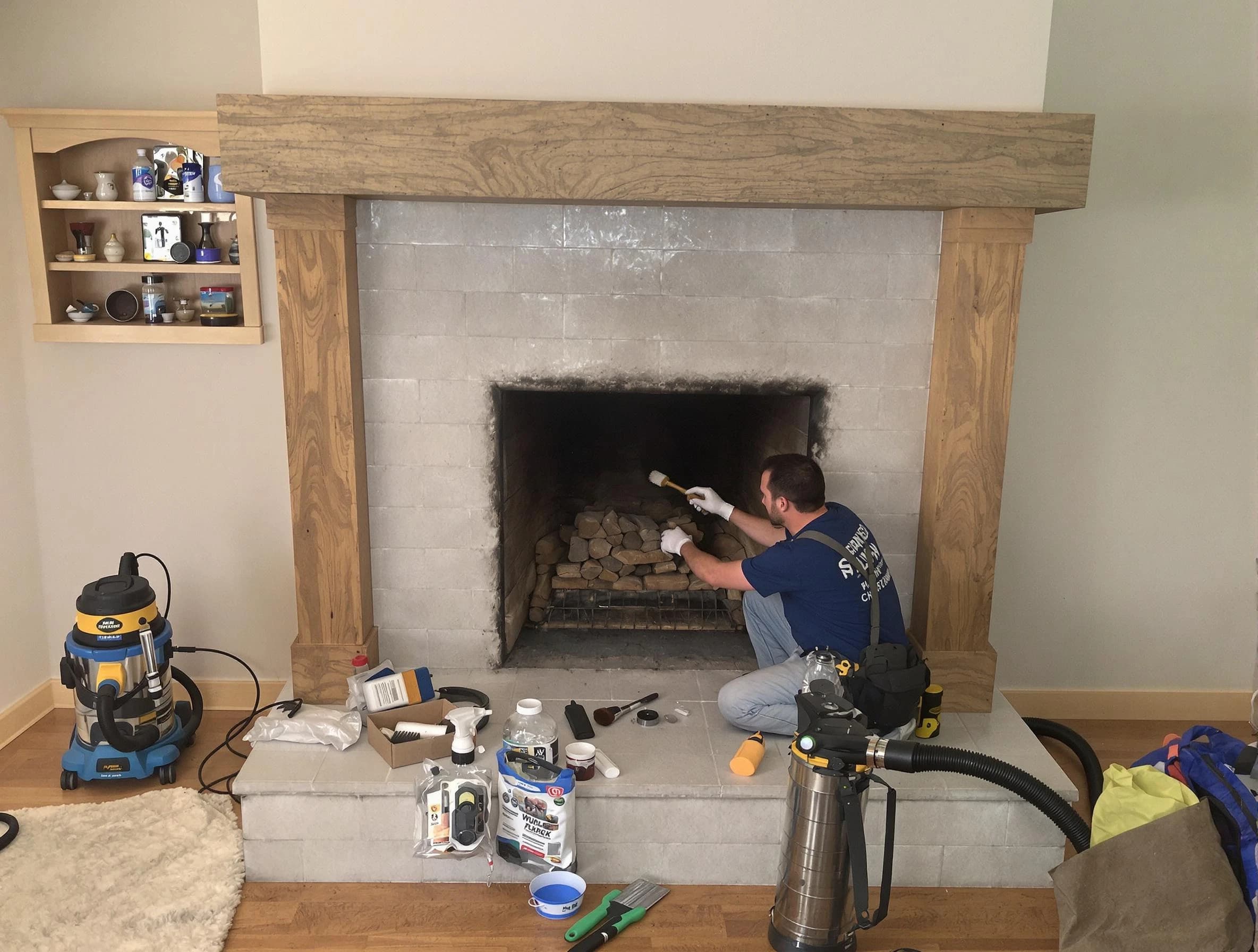 Detailed creosote removal process by Franklin Chimney Sweep in Franklin, TN