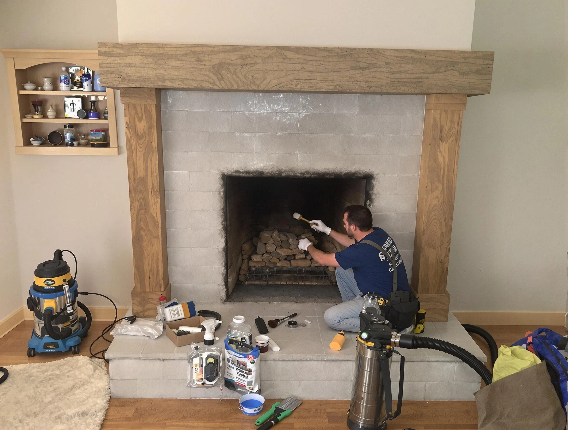 Detailed creosote removal process by Franklin Chimney Sweep in Franklin, TN