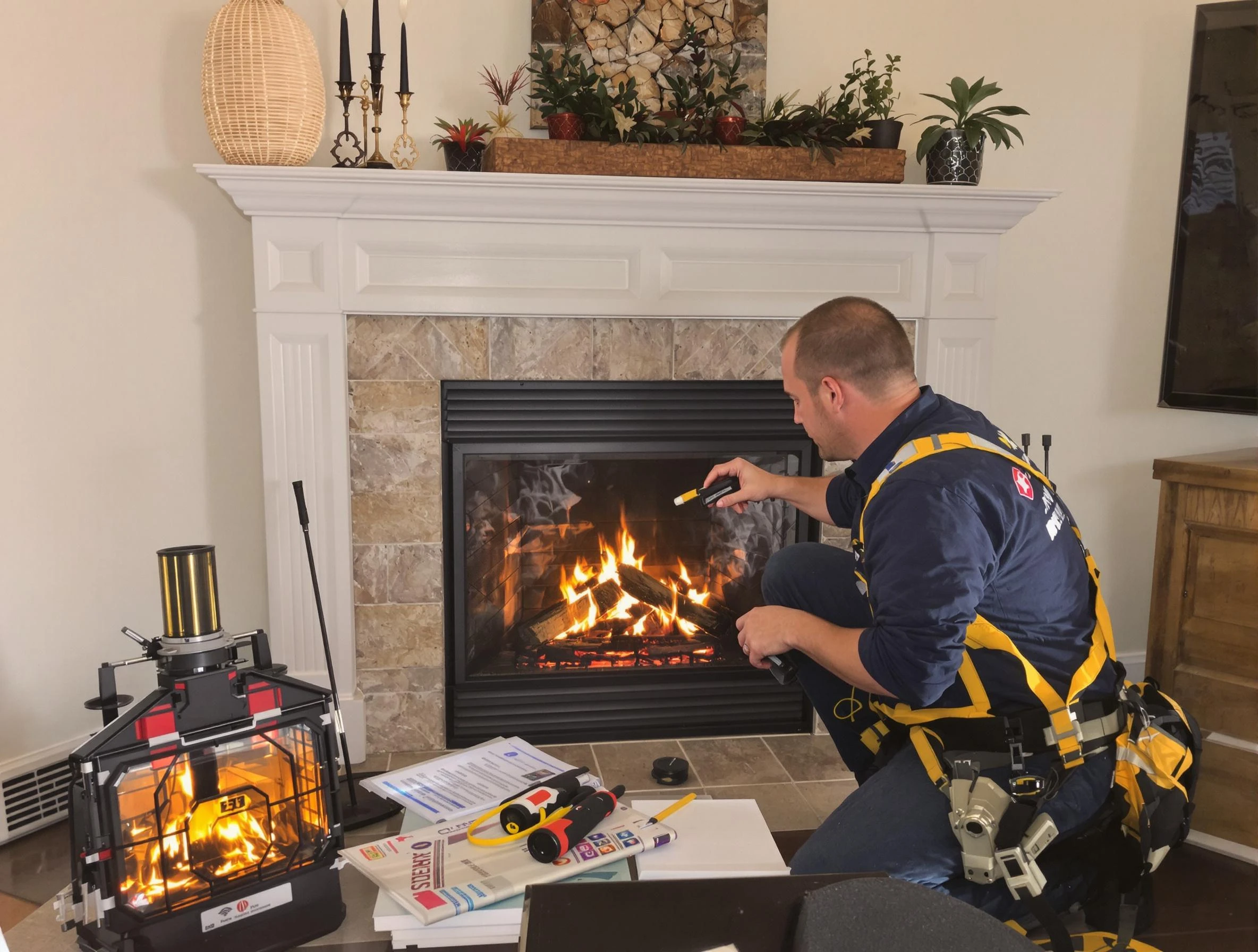 Safety-focused fireplace inspection by Franklin Chimney Sweep in Franklin, TN
